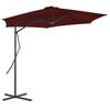 VidaXL Garden Parasol with Steel Pole, Patio Sunshade, Sun Shelter, Outdoor Terrace Parasol, Red 312518