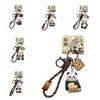 Creative Cartoon Panda Keychain Kawaii Bag Hanging Panda Pendant Ornaments Chinese Style Car Key Ring Gifts