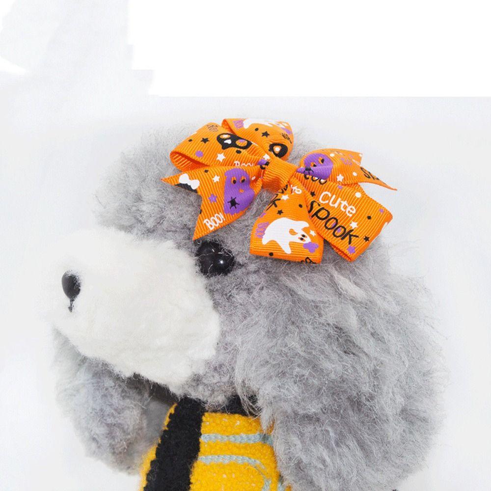 Заколка для волос в виде тыквы и летучей мыши-скелета, заколка-уточка, смешной бант на Хэллоуин, заколка для волос, косплей