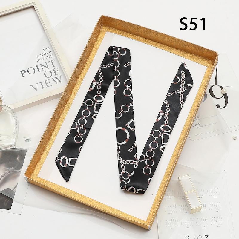 Solid Color Scarf, Women'S Slim And Long Scarf, Decorative Tie Bag, Ribbon, Versatile Headband, Bow Belt, Fashionable Scarf