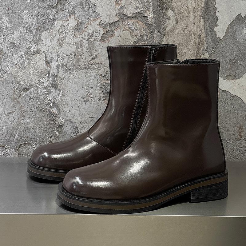 2025 новые мужские ретро повседневные высокие ботинки на толстой подошве, универсальные, на толстой подошве, увеличивающие рост, ботинки Мартин 57012-Q
