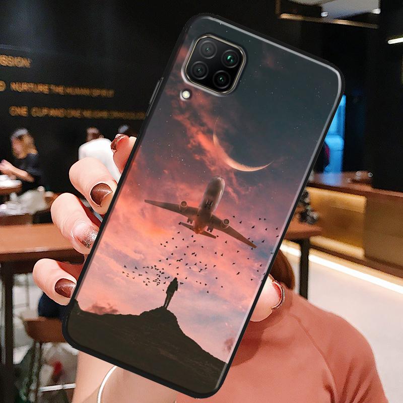 airplane Travel Flying For Huawei Honor X8a X7a X9a X8 50 70 90 Lite Magic5 Pro P20 P30 P40 P50 P60 Nova 9 5T Case