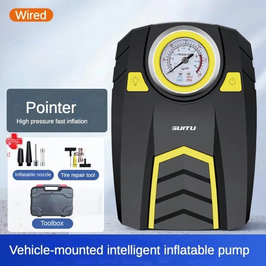 Quickly Inflate 12V 150PSI Portable Tire Compressor Pump  Car Air Compressor Digital Pointer Tire Inflator Pump Car Motorcycle LED Light Toolbox