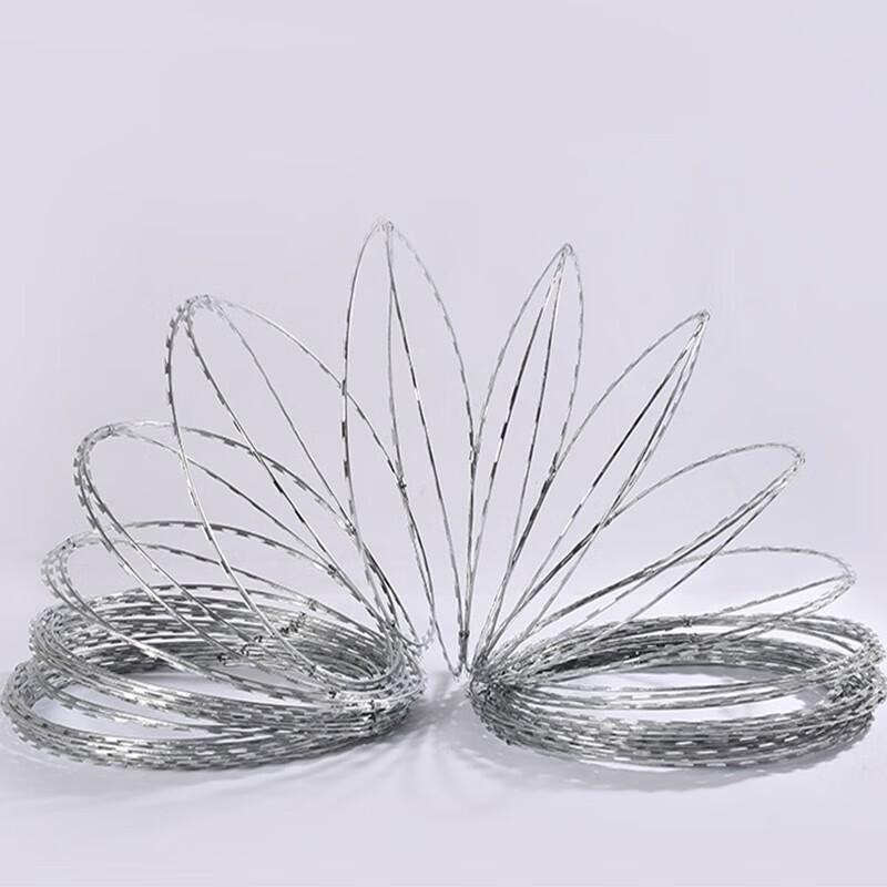 High-Security Galvanized Double Helix Razor Wire