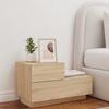 Table de chevet - Maison Exclusive - Chêne sonoma - LED RVB - 70x36x40,5 cm