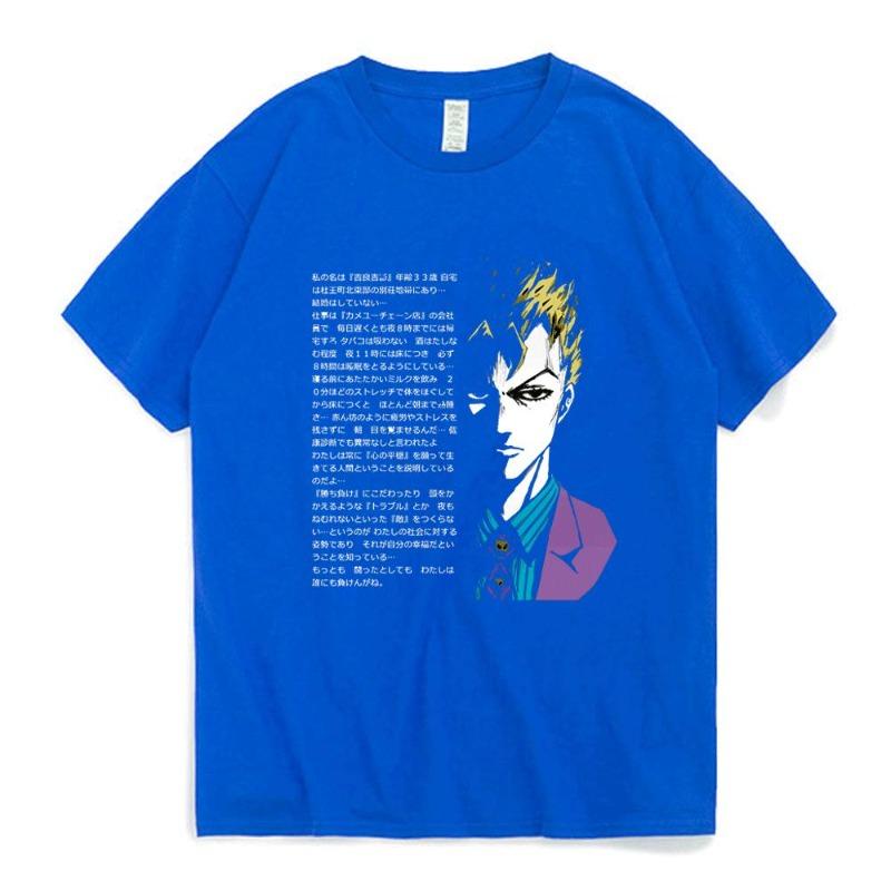 2026 Аниме JoJo's Bizarre Adventure Футболка Мужская Женская С коротким рукавом Вапорвейв Эстетика Футболка с Джотаро Хлопок Куджо Манга Футболка