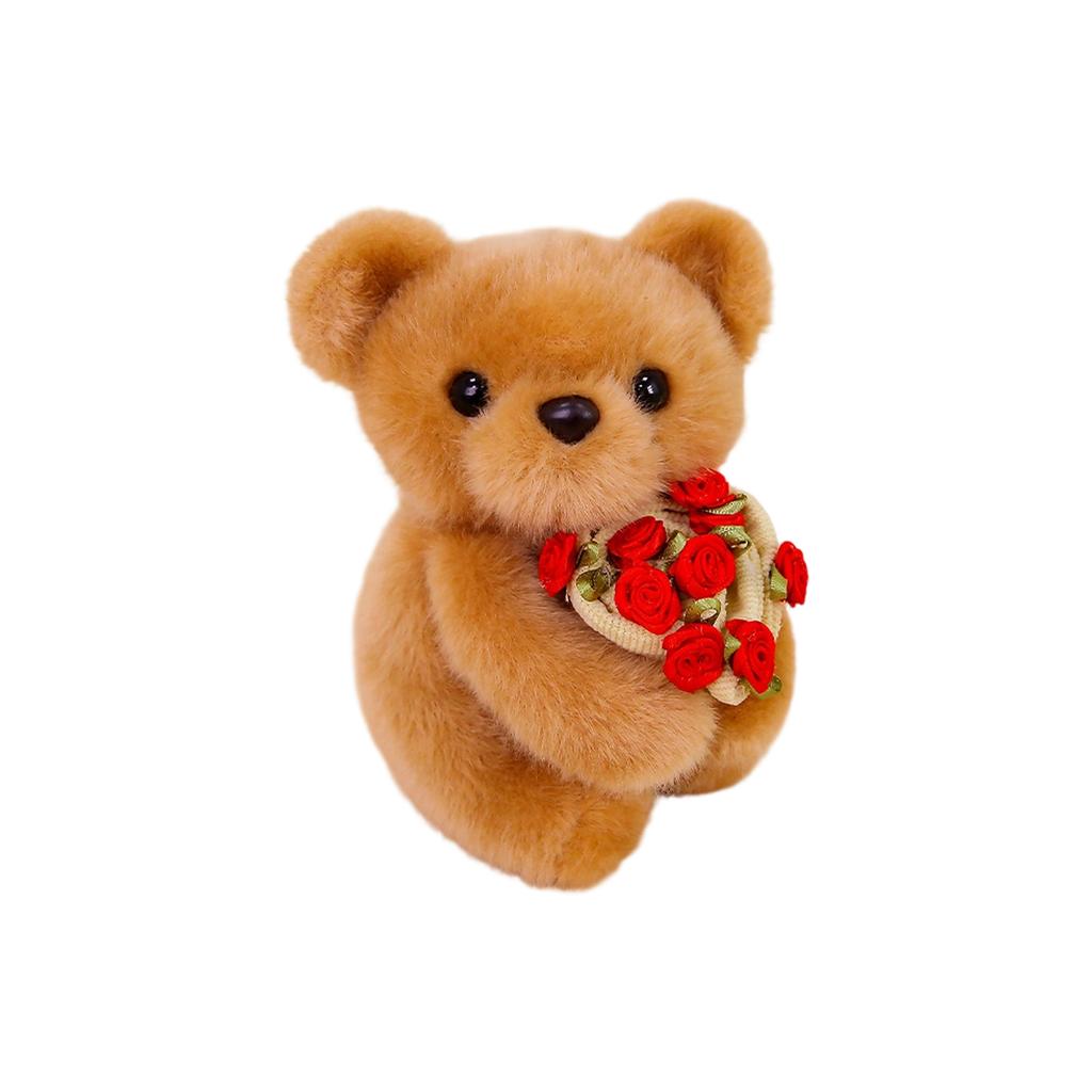 Adorable Plush Table Decor Set: Transformable Flower Bouquet & Hat Soft Figurines For Cozy Home Accents