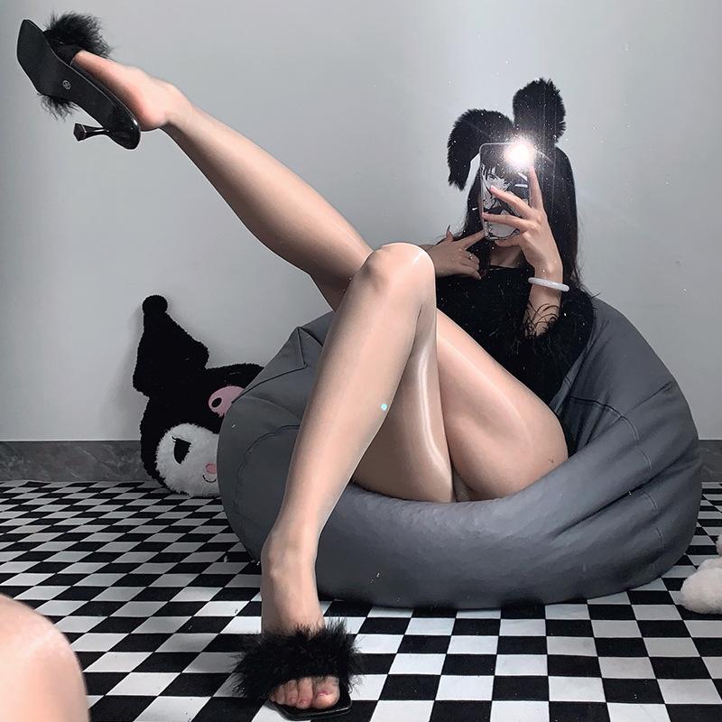 Сексуальные маслянистые чулки женские черные шелковые маслянистые носки шелковистые гладкие открытые снаряжение униформа весело легко порвать искушение