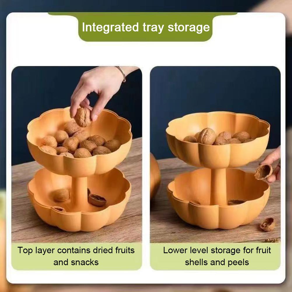 Съемная коробка для закусок в форме тыквы, пищевая сервировочная тарелка для ореховых сладостей