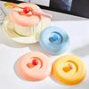 Silicone Cup Lid with Spoon Holder Heat Resistant Dust Cover Universal Round Water Cup Seal for Coffee Cup