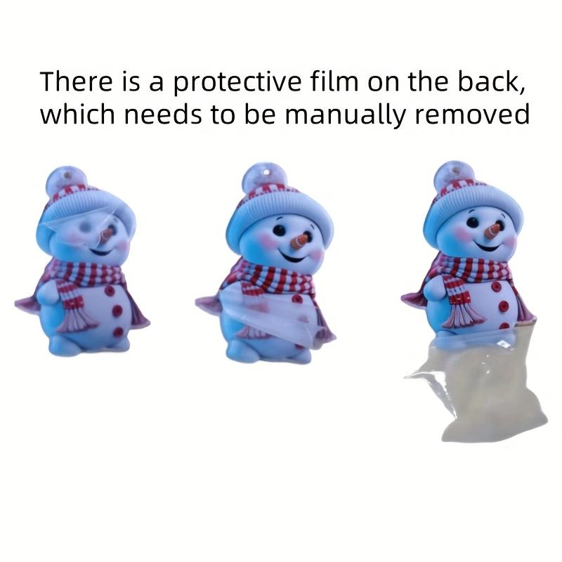 10pcs/5pcs Christmas Car Rearview Mirror Ornaments - Snowman Acrylic Hanging Decorations for Tree, For Christmas Decorations