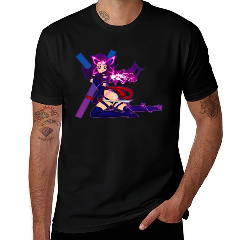 Psylocke Tshirt Relaxed Fit Casual Short Sleeve Top Tshirt