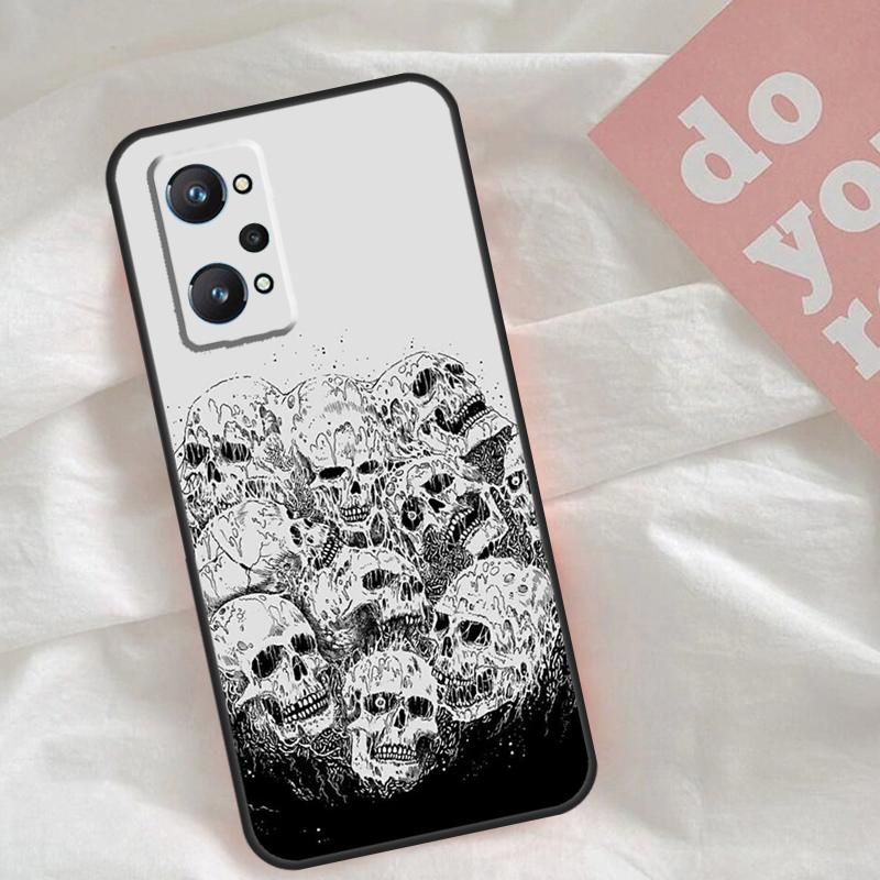 Готический модный череп для Realme C30 C31 C33 C35 C55 C21Y GT Neo 5 3T 2T OnePlus 11 10 9 Pro Nord CE 3 2 Lite Чехол