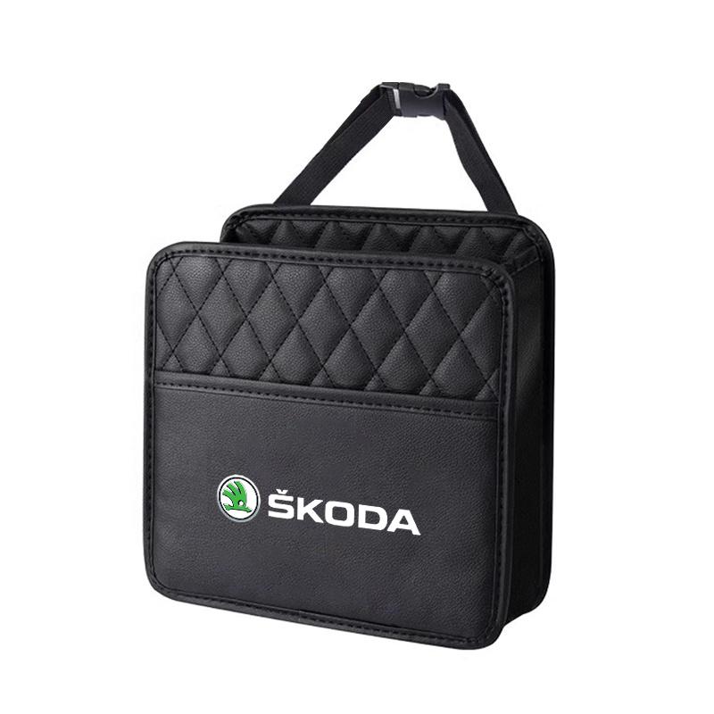 PIUE7 Hanging Car Seat Back Organizer Auto Back Seat Storage Bag for Skoda Octavia Rapid Fabia 1 2 VII S Kodiaq Kamiq Scala Superb VRS