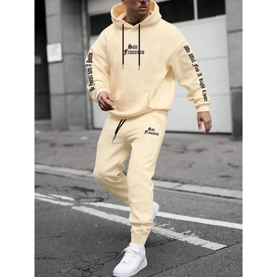 Осенне-зимний комплект из двух предметов для мужчин, женский спортивный костюм с капюшоном, качественный, удобный, повседневный, модный, повседневный