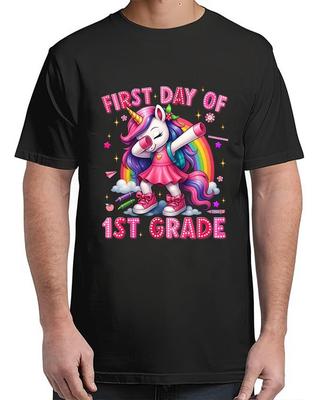 First Day Of 1st Grade Unicorn Back To School Vintage Adult S-4XL T-Shirt