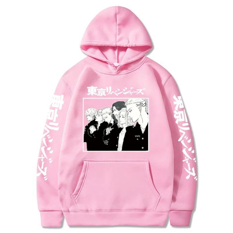 Аниме Токийские мстители Майки Принтованная Худи Осенний Флис Удобные Толстовки Большого Размера Свитшот Харадзюку Уличная одежда
