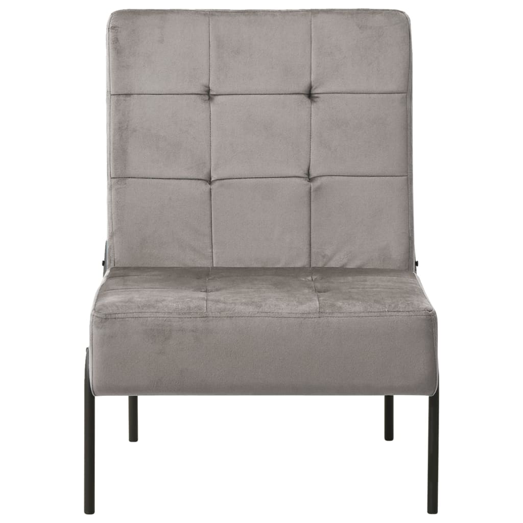 Vidaxl Fotel, 65X79X87 Cm, Jasnoszary, Obity Aksamitem