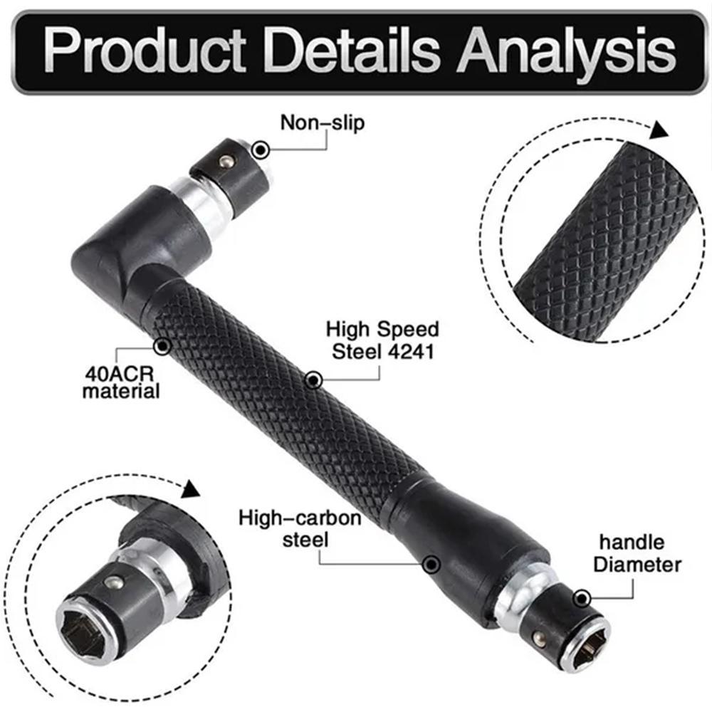 Mini Double-ended L-socket Wrench 90 Degree Double-end Handle 6.35mm Screwdriver Driver Bit Household Repair Hand Tool Set