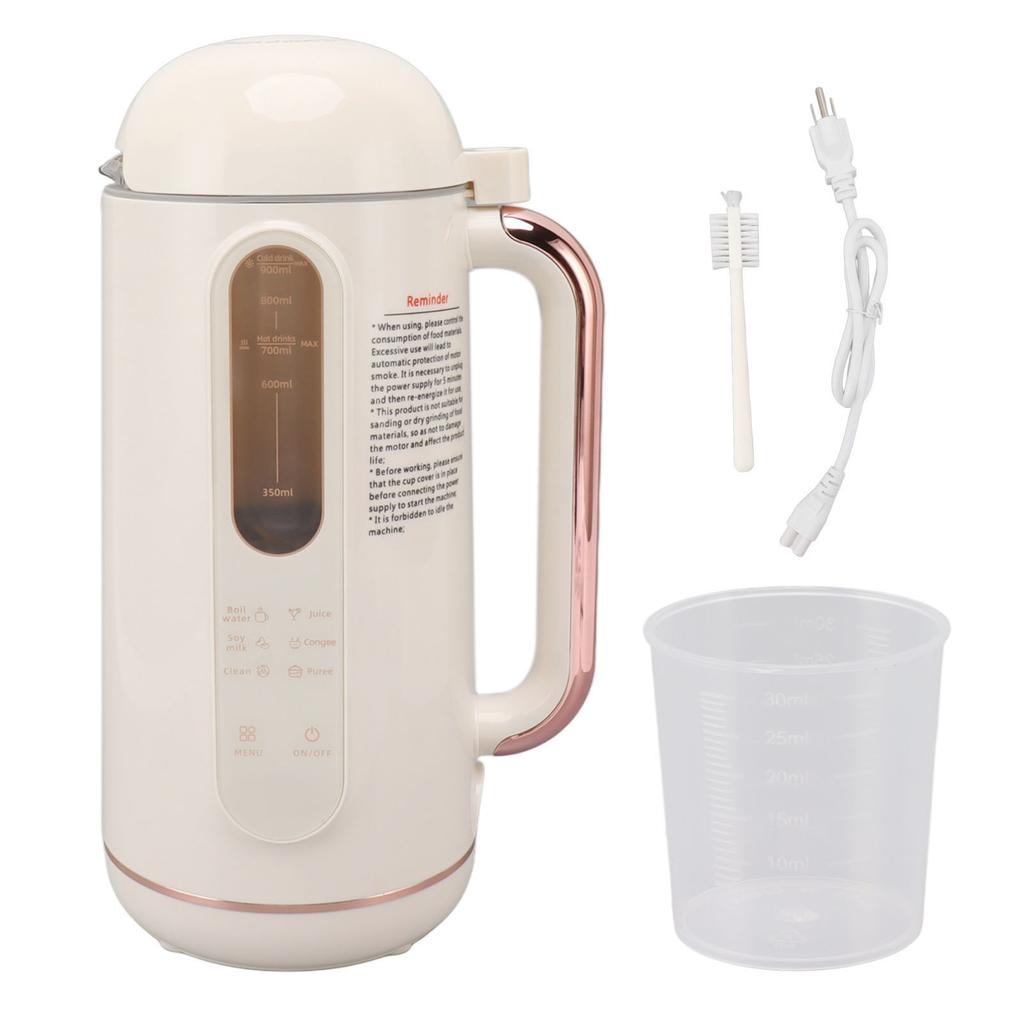 Soy Milk Maker Automatic High Speed Blender Creamy White Multifunctional Nut Milk Maker for Home
