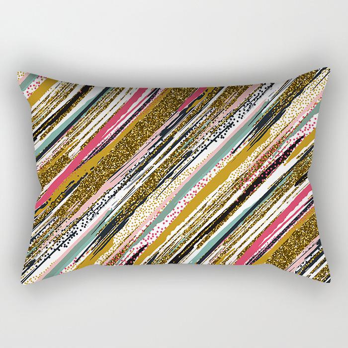 Скандинавский Абстрактный Разноцветные Линии Геометрический Длинная Наволочка Дом Диван Подушка Автомобиль Офис Подушка для Поясницы