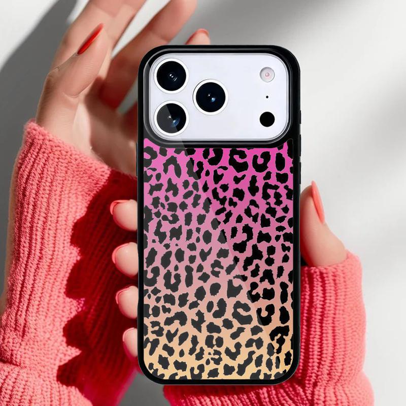 Чехол с леопардовым принтом для iPhone 17 16 15 14 13 Pro Max Задняя крышка для 12 11 Pro Coque