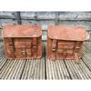 Motorcycle Side Saddlebags Pouch Brown Leather Side Pouch Saddle Panniers 2Bags