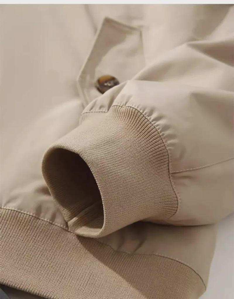 Мужская американская ретро-куртка Харрингтон: Однотонный, воротник-стойка, 3M, прочный, весенняя и осенняя одежда