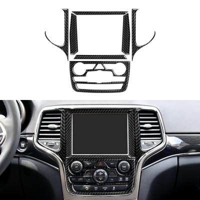 Углеродное волокно для Jeep Grand Cherokee 2011 года, аксессуары, приборная панель, GPS-навигация, крышка компакт-диска, центральная консоль