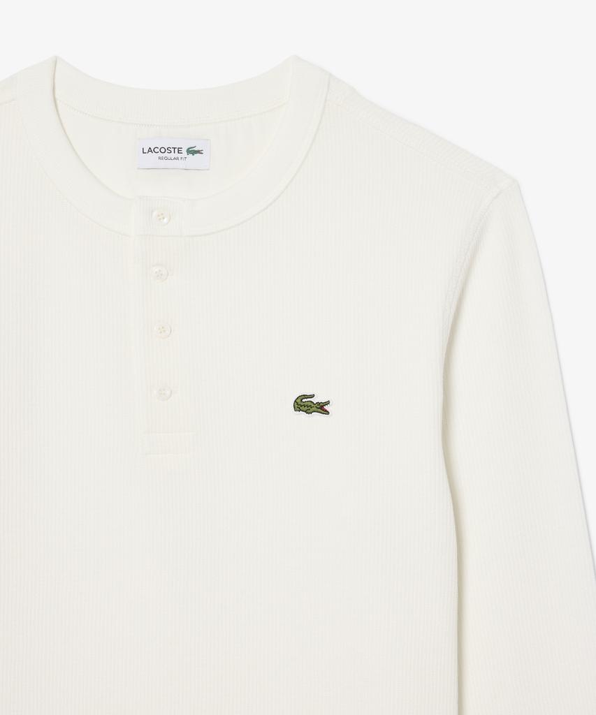 Мужская вафельная футболка с длинным рукавом и воротником-хенли LACOSTE Th1300-56G 70V