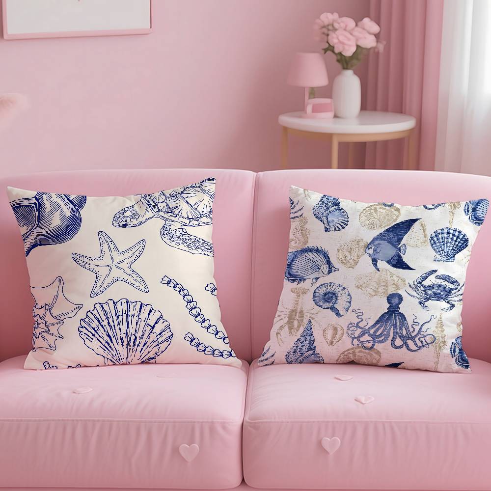 Морская тема руль якорь животные наволочка с принтом наволочка гостиная диван накидка на подушку декор комнаты для спальни