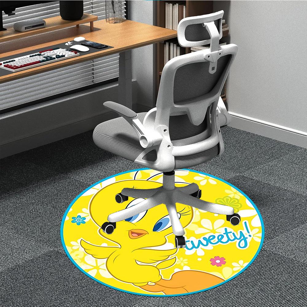 1pc Looney Tunes Bird Office Round Area Rug, Under Office Chairs Bedroom Living Room Home Decor, Room Decoa1016164