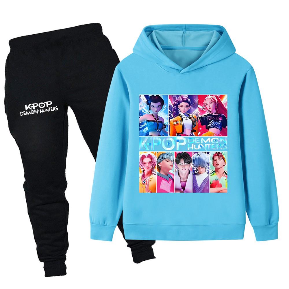 PB1230 Детский K-pop худи с длинными рукавами и принтом Mira Zoey Rumi Sajaboys, брюки
