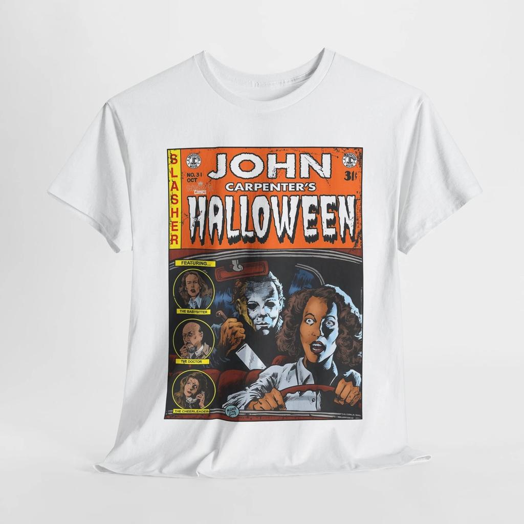 Halloween Movie Michael Myers Ricky P Comics 100% Cotton T-shirt Mens Tees Top Unisex Heavy Cotton Tee