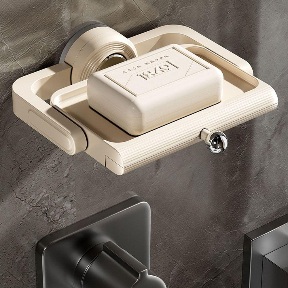 Настенная вращающаяся мыльница на присоске, неперфорированная полка для хранения мыла, туалет