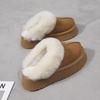 Зимние утепленные пушистые тапочки, верхняя одежда 2024 года, новые зимние сапоги на толстой подошве, женские хлопковые ботинки, женские туфли, короткие сапоги, хлопковые туфли, полуботинки