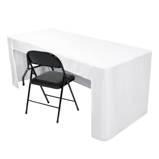 Скатерть на резинке из полиэстера с открытой спиной, однотонная моющаяся скатерть