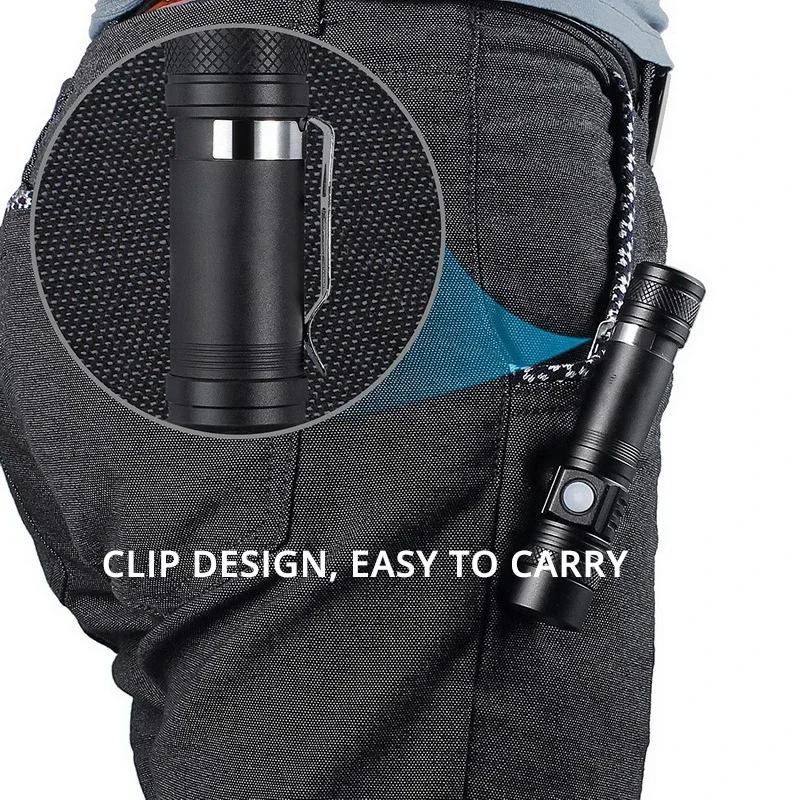 Мощные светодиодные фонарики с масштабируемым фонариком для кемпинга и светодиодными лампами T6, водонепроницаемые 4 режима освещения, многофункциональное зарядное устройство USB