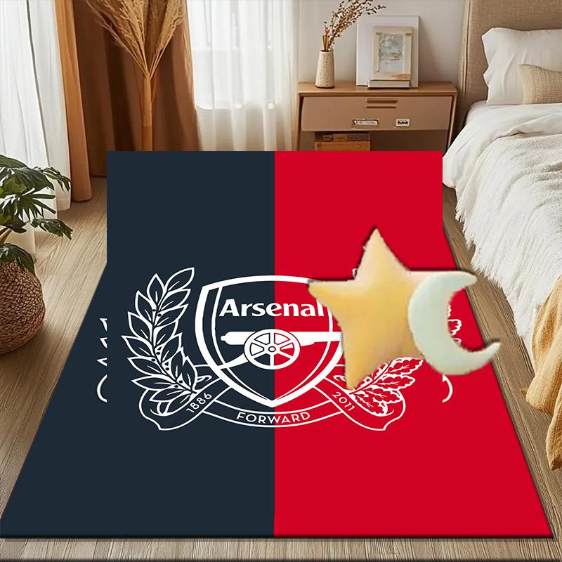 Arsenal Football Club Crest Printed Office Carpet Chair Cushion  Entryway Rug, Rugs for Living Room, Bedroom Christmas gifts