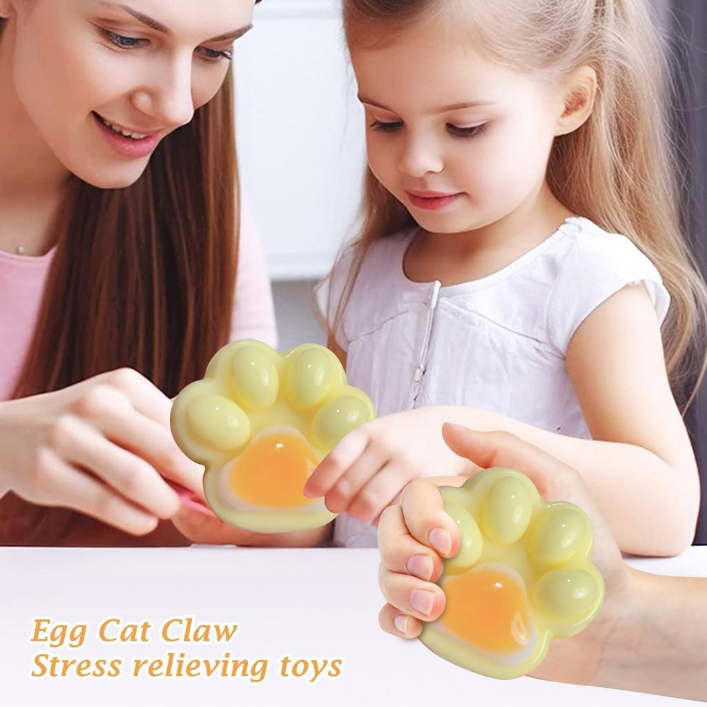 Трехцветные радужные кошачьи коготки Pinch Cat Claws Новая уникальная декомпрессионная игрушка Грязевой липкий мешок