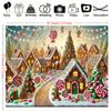 1 piece, gingerbread village Christmas happy scene background cloth, multifunctional wall decoration photography prop