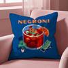 Negroni Cocktail Cushion Cover Multi-Scene Pillow Cover for Home & Car - Reversible, Soft & Durable for Daily Use