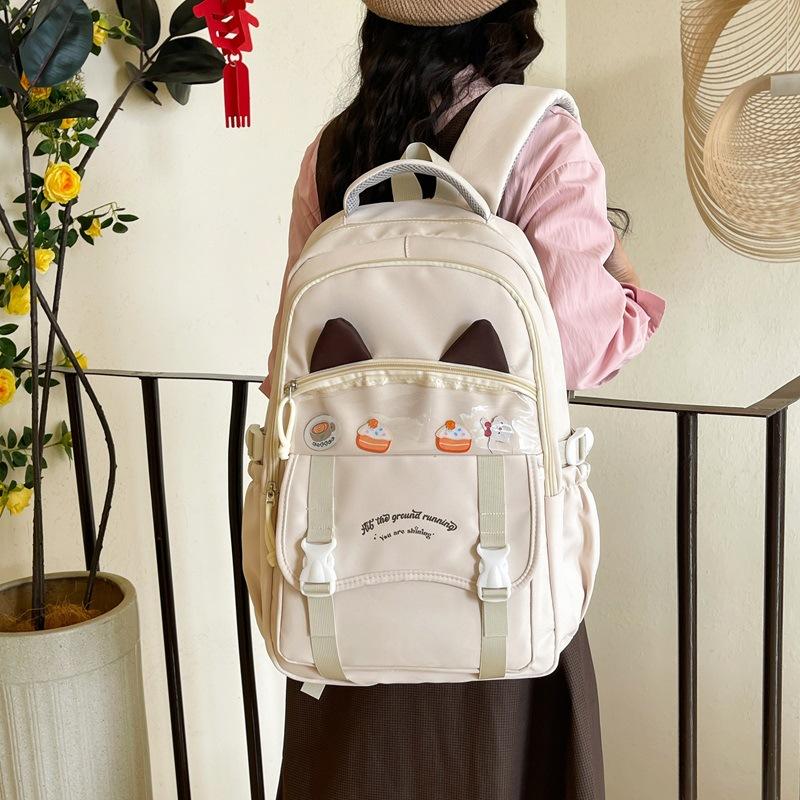 Школьный рюкзак для женщин 1011 новый маленький свежий pain bag для учеников начальной школы, учеников средней школы, для выхода в класс, школьная сумка
