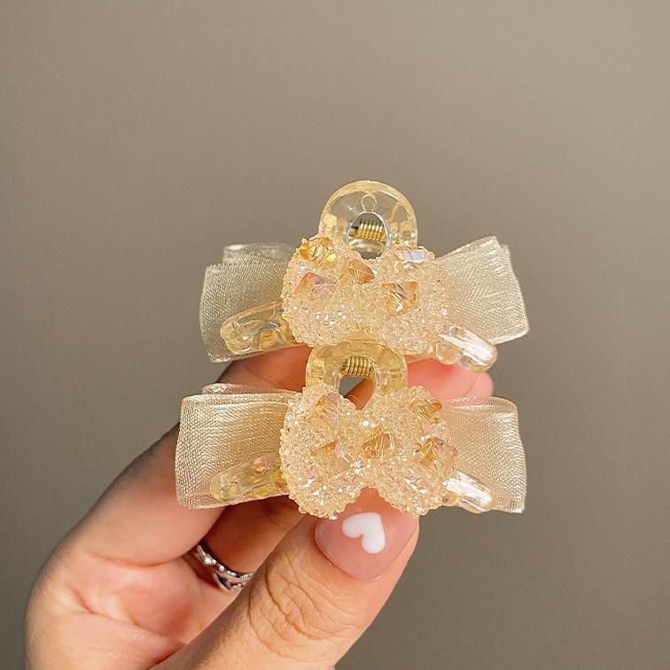 Заколка для волос с яркими камушки из горного хрусталя