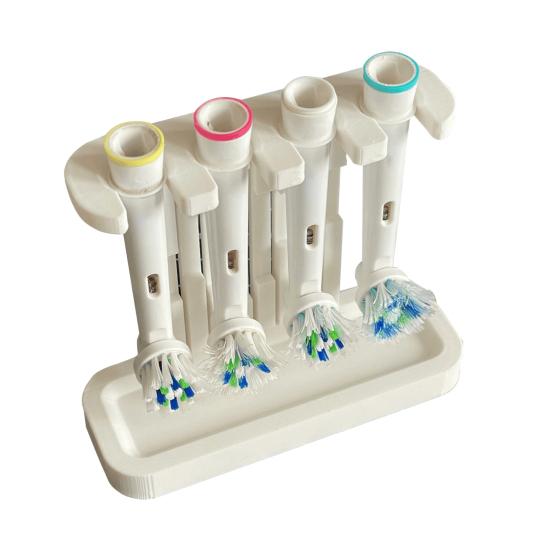 Держатель для насадок зубной щетки Подставка для насадок электрической зубной щетки Органайзер для зубных щеток Вмещает 4 насадки для зубных щеток для Oral-B Хранение на раковине в ванной