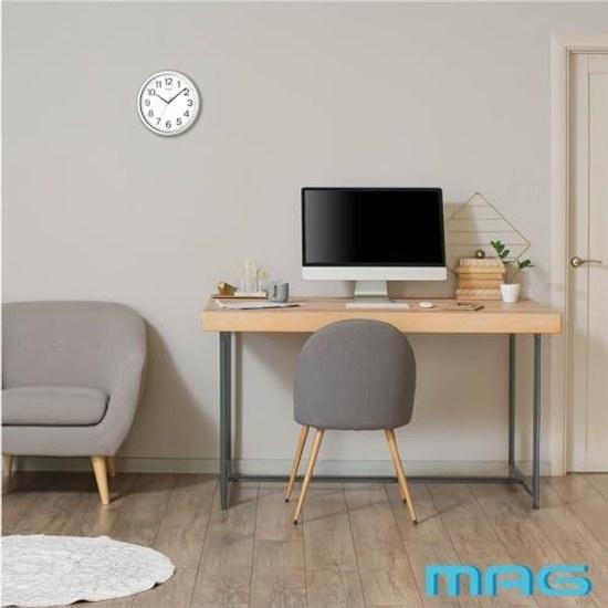MAG Wall Clock Analog Silent Continuous Second Hand Diameter 30.0 cm Simple Standard Stylish Easy Read White W-802A WH-Z Noah Seimitsu