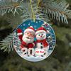 2026 Christmas Ornament Cartoon Santa Claus Snowman Reindeer 2D Acrylic Christmas Tree Ornament for Tree Door Window Car Decor