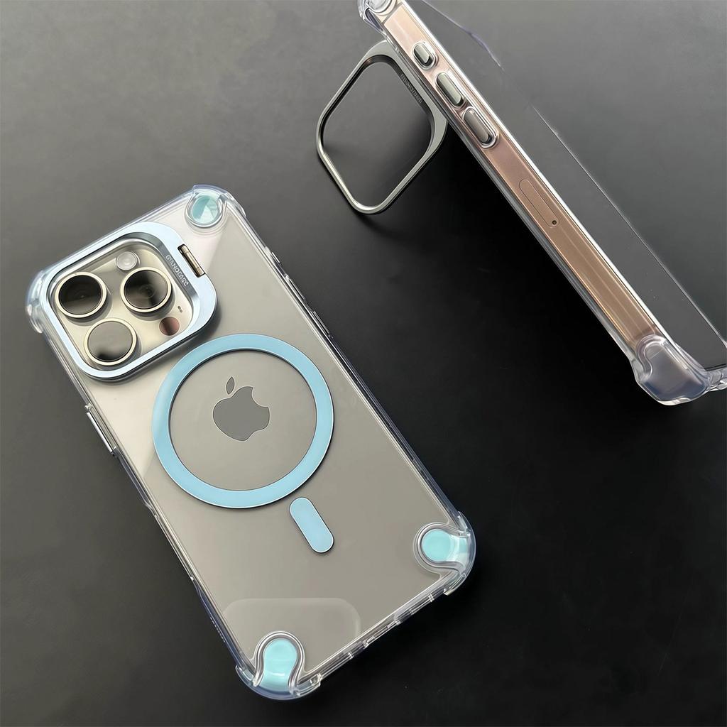 New Bracket Anti Drop Magnetic Phone Case for Apple 17PROMAX Airbag Anti Drop All Inclusive Magnetic Phone Case