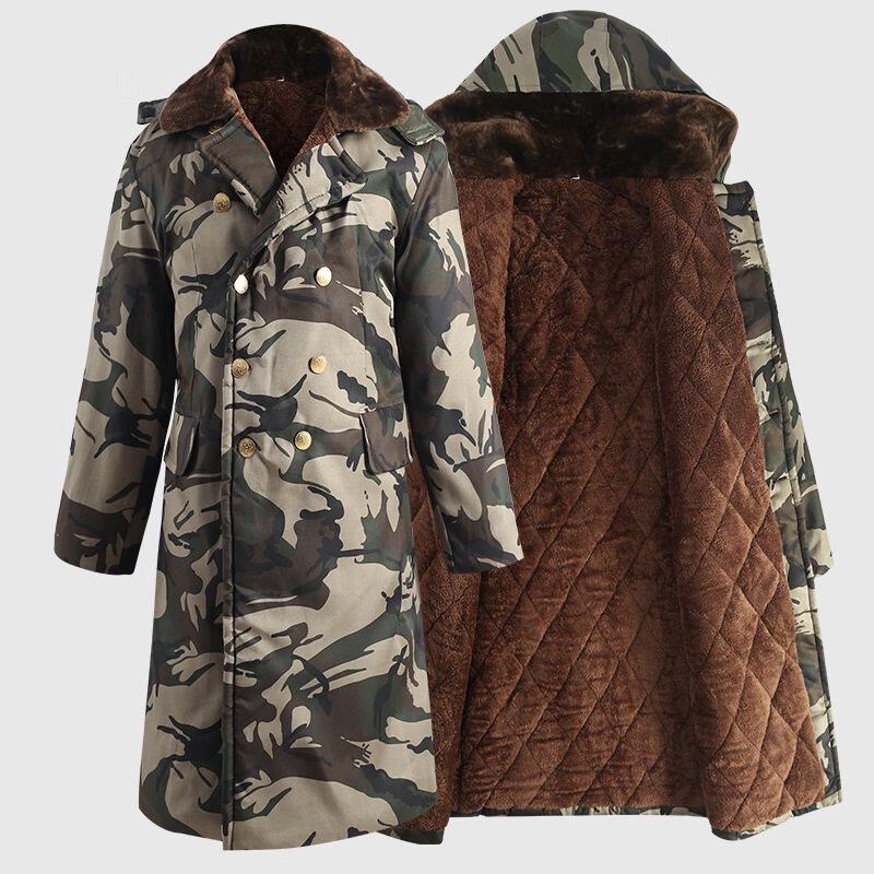 Men's Military Winter Overcoat with Wool Liner