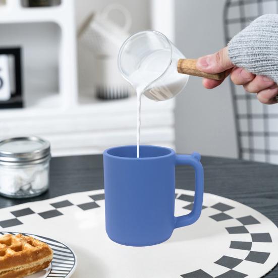 450ml Silicone Water Cup Food-Grade Shock-Absorbent Large Capacity Leak-Proof Tea Iced Latte Mug Fall-resistant Water Cup